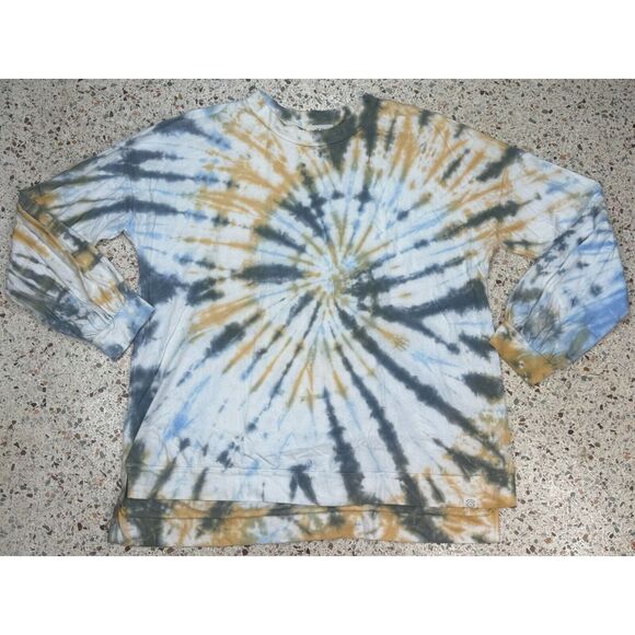 Organic Cotton Ces Femme Tops - Organic Cotton Ces Femme Women's Long Sleeve Tie Dye Shirt Size Medium